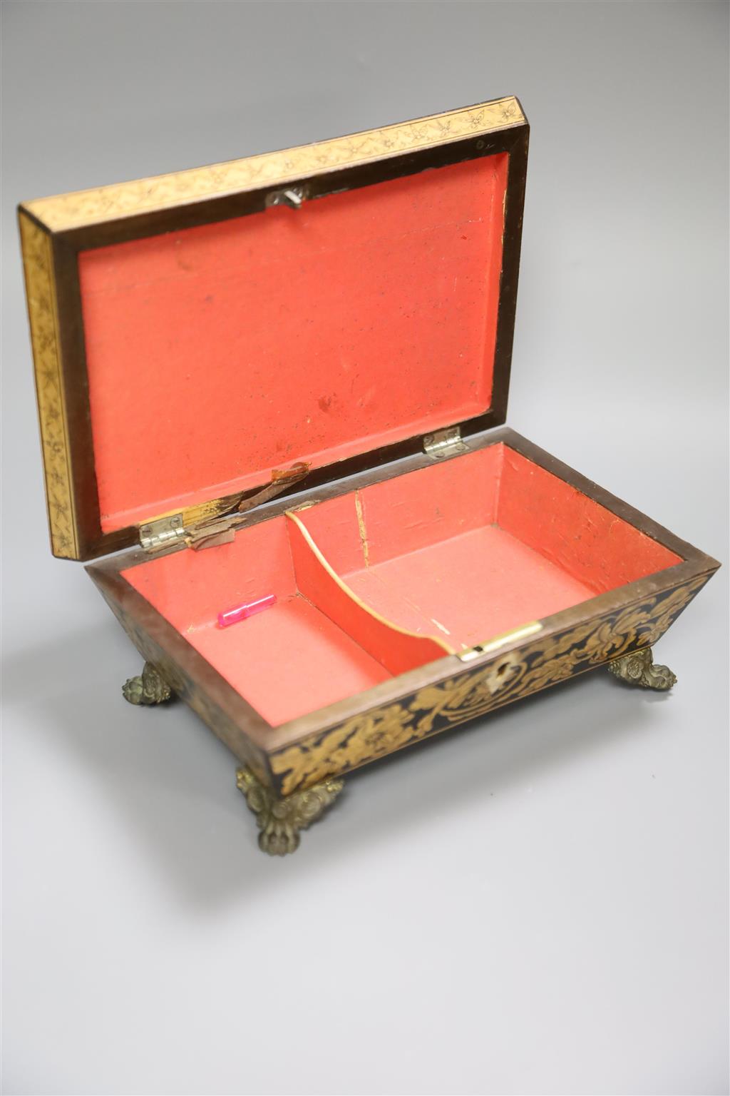 A Regency Penwork box and one other, 22cm
